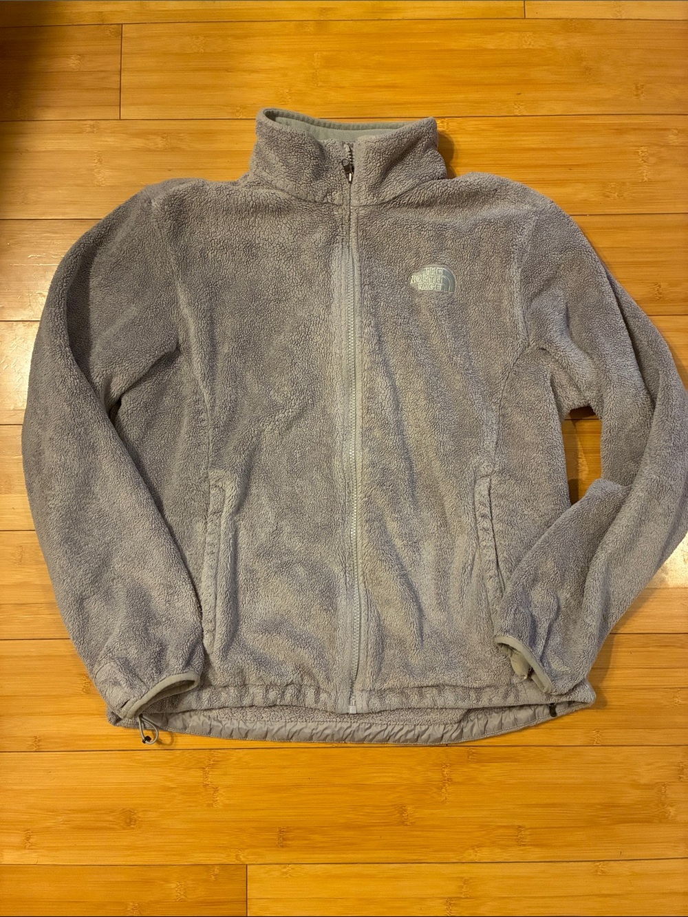 The North Face Gray Plush Fleece Full-Zip Jacket - Picture 1 of 4